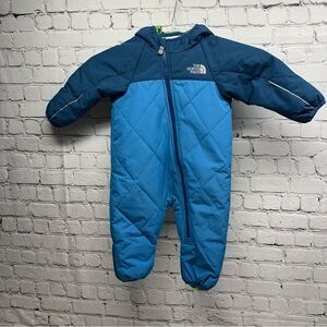 The North Face Kids Two-Tone Blue Footie 6-12 months
